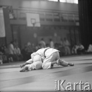 Brak daty, Warszawa, Polska.
Akademia Wychowania Fizycznego. Międzynarodowe Zawody w Judo.
Fot. Irena Jarosińska, zbiory Ośrodka KARTA