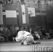 Brak daty, Warszawa, Polska.
Akademia Wychowania Fizycznego. Międzynarodowe Zawody w Judo.
Fot. Irena Jarosińska, zbiory Ośrodka KARTA