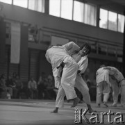 Brak daty, Warszawa, Polska.
Akademia Wychowania Fizycznego. Międzynarodowe Zawody w Judo.
Fot. Irena Jarosińska, zbiory Ośrodka KARTA