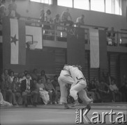 Brak daty, Warszawa, Polska.
Akademia Wychowania Fizycznego. Międzynarodowe Zawody w Judo.
Fot. Irena Jarosińska, zbiory Ośrodka KARTA