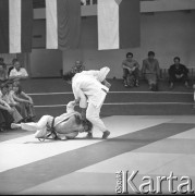 Brak daty, Warszawa, Polska.
Akademia Wychowania Fizycznego. Międzynarodowe Zawody w Judo.
Fot. Irena Jarosińska, zbiory Ośrodka KARTA