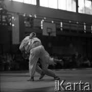 1978-1979, Warszawa, Polska.
Międzynarodowy Turniej Warszawski Judo w hali Akademii Wychowania Fizycznego.
Fot. Irena Jarosińska, zbiory Fundacji Ośrodka KARTA