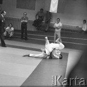 Brak daty, Warszawa, Polska.
Akademia Wychowania Fizycznego. Międzynarodowe Zawody w Judo.
Fot. Irena Jarosińska, zbiory Ośrodka KARTA