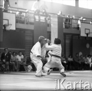 Brak daty, Warszawa, Polska.
Akademia Wychowania Fizycznego. Międzynarodowe Zawody w Judo.
Fot. Irena Jarosińska, zbiory Ośrodka KARTA