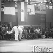 Brak daty, Warszawa, Polska.
Akademia Wychowania Fizycznego. Międzynarodowe Zawody w Judo.
Fot. Irena Jarosińska, zbiory Ośrodka KARTA