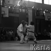1978-1979, Warszawa, Polska.
Międzynarodowy Turniej Warszawski Judo w hali Akademii Wychowania Fizycznego.
Fot. Irena Jarosińska, zbiory Fundacji Ośrodka KARTA