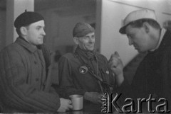 10.02.1961, Śląsk, Polska.
Rybnicki Okręg Węglowy. Górnicy podczas przerwy.
Fot. Irena Jarosińska, zbiory Ośrodka KARTA