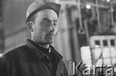 10.02.1961, Śląsk, Polska.
Górnik zatrudniony w kopalni Rybnickiego Okręgu Węglowego. 
Fot. Irena Jarosińska, zbiory Ośrodka KARTA