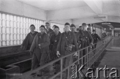 10.02.1961, Śląsk, Polska.
Górnicy Rybnickiego Okręgu Węglowego.
Fot. Irena Jarosińska, zbiory Ośrodka KARTA