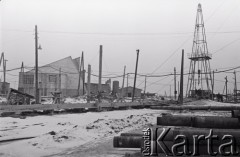 10.02.1961, Śląsk, Polska.
Teren kopalni Rybnickiego Okręgu Węglowego.
Fot. Irena Jarosińska, zbiory Ośrodka KARTA