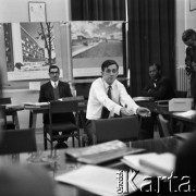 1968, Warszawa, Polska.
Międzynarodowe Studium Profilaktyki Dziecięcej w Instytucie Matki i Dziecka - kurs pediatrii społecznej dla lekarzy z Afryki i Azji.
Fot. Irena Jarosińska, zbiory Fundacji Ośrodka KARTA