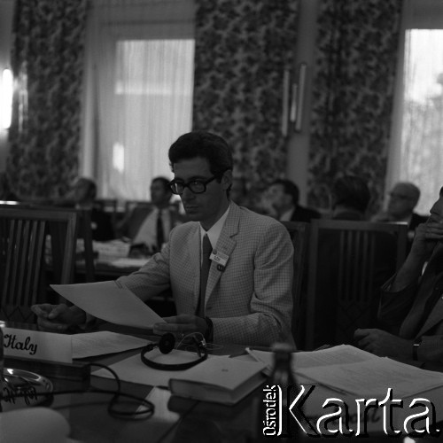 10.09.1974, Skierniewice, Polska.
XIX Międzynarodowy Kongres Ogrodniczy w Instytucie Sadownictwa, n/z A.Alpi.
Fot. Irena Jarosińska, zbiory Ośrodka KARTA