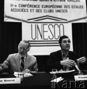 1976, Toruń, Polska.
II Europejska Konferencja Szkół Stowarzyszonych i Klubów UNESCO. Uczestnicy konferencji podczas obrad.
Fot. Irena Jarosińska, zbiory Ośrodka KARTA