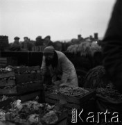 Lata 50., Warszawa, Polska.
Bazar Zieleniak.
Fot. Irena Jarosińska, zbiory Fundacji Ośrodka KARTA