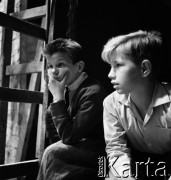 1961, Warszawa, Polska.
Casting do roli Wawrzka w filmie 