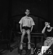 1961, Warszawa, Polska.
Casting do roli Wawrzka w filmie 