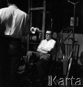 1961, Warszawa, Polska.
Casting do roli Wawrzka w filmie 
