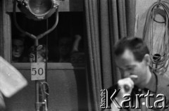 1961, Warszawa, Polska.
Casting do roli Wawrzka w filmie 