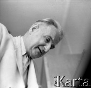 Lata 60., Warszawa, Polska.
Roman Kozłowski, paleontolog i geolog, profesor.
Fot. Irena Jarosińska, zbiory Ośrodka KARTA