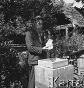 Lata 50., Polska.
Pasieka.
Fot. Irena Jarosińska, zbiory Ośrodka KARTA