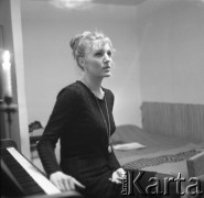 Lata 60., Polska.
Piosenkarka Anna German.
Fot. Irena Jarosińska, zbiory Ośrodka KARTA