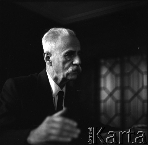 1970, Warszawa, Polska. 
Profesor Tadeusz Kotarbiński. 
Fot. Irena Jarosińska, zbiory Ośrodka KARTA