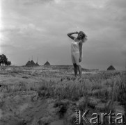 Lata 70., Polska.
Aktorka Jadwiga Skupnik-Kurowska.
Fot. Irena Jarosińska, zbiory Ośrodka KARTA
