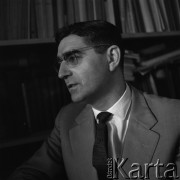 Lata 60.-70., Warszawa, Polska.
Profesor historii Aleksander Gieysztor.
Fot. Irena Jarosińska, zbiory Ośrodka KARTA