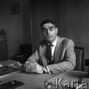 Lata 60.-70., Warszawa, Polska.
Profesor historii Aleksander Gieysztor.
Fot. Irena Jarosińska, zbiory Ośrodka KARTA