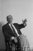 1988–1994, Warszawa, Polska.
Dyrektor Teatru Nowego, aktor i reżyser Adam Hanuszkiewicz.
Fot. Irena Jarosińska, zbiory Ośrodka KARTA