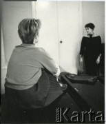 Lata 60., Polska.
Aktorka Alina Janowska. 
Fot. Irena Jarosińska, zbiory Ośrodka KARTA