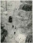 Ok. 1955, Warszawa, Polska.
Widok na ul. Orlą z okna pracowni Ireny Jarosińskiej w al. Świerczewskiego 95/99 (obecnie al. 