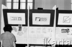 10-17.05.1981, Warszawa, Polska.
Wystawa wydawnictw niezależnych na Politechnice Warszawskiej.
Fot. Tomasz Abramowicz, zbiory Ośrodka Karta
