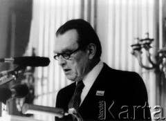 8-12.12.1980, Sztokholm, Szwecja.
Czesław Miłosz odbiera literacką Nagrodę Nobla.
Fot. Tomasz Abramowicz, zbiory Ośrodka KARTA