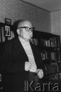 1979, Warszawa, Polska.
Posiedzenie Rady Finansowej Ruchu Obrony Praw Człowieka i Obywatela, Stefan Kaczorowski.
Fot. Janusz Krzyżewski, zbiory Ośrodka KARTA
