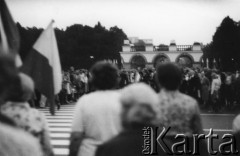 01.09.1979, Warszawa, Polska.
Manifestacja patriotyczna przy Grobie Nieznanego Żołnierza - moment powstania Konfederacji Polski Niepodległej.
Fot. Janusz Krzyżewski, zbiory Ośrodka KARTA