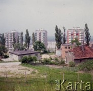 Czerwiec 1972, Zielona Góra, Polska.
Stara i nowa architektura miasta. Zdjęcie wykonane podczas trwania VIII Festiwalu Piosenki Radzieckiej.
Fot. Romuald Broniarek, zbiory Ośrodka KARTA.