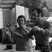 11-12.06.1977, Zielona Góra, Polska.
XIII Festiwal Piosenki Radzieckiej. Lew Leszczenko w czasie próby przed występem. Akompaniują połączone orkiestry warszawskiego 