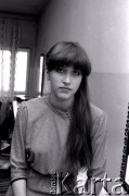 1981, Radom, Polska.
Uczestniczka eliminacji do XVII Festiwalu Piosenki Radzieckiej w Zielonej Górze. 
Fot. Romuald Broniarek, zbiory Ośrodka KARTA