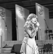 Czerwiec 1982, Zielona Góra, Polska. 
Występ podczas XVIII Festiwalu Piosenki Radzieckiej.
Fot. Romuald Broniarek, zbiory Ośrodka KARTA