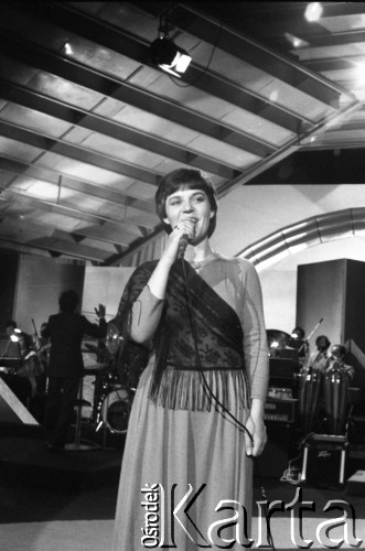 Czerwiec 1983, Zielona Góra, Polska.
Występ podczas XIX Festiwalu Piosenki Radzieckiej.
Fot. Romuald Broniarek, zbiory Ośrodka KARTA