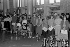 Czerwiec 1984, Zielona Góra, Polska.
XX Festiwal Piosenki Radzieckiej. Laureaci konkursu.
Fot. Romuald Broniarek, zbiory Ośrodka KARTA