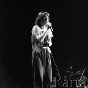 Czerwiec 1984, Zielona Góra, Polska.
Występ Anny Bąbas na XX Festiwalu Piosenki Radzieckiej.   uczestniczka konkursu.
Fot. Romuald Broniarek, zbiory Ośrodka KARTA