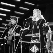 Czerwiec 1985, Zielona Góra, Polska.
XXI Festiwal Piosenki Radzieckiej. Duet wokalno-muzyczny.
Fot. Romuald Broniarek, zbiory Ośrodka KARTA
