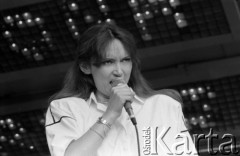 Czerwiec 1985, Zielona Góra, Polska.
Występ na XXI Festiwalu Piosenki Radzieckiej. 
Fot. Romuald Broniarek, zbiory Ośrodka KARTA