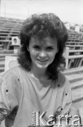 Czerwiec 1985, Zielona Góra, Polska.
Laureatka konkursu XXI Festiwalu Piosenki Radzieckiej. 
Fot. Romuald Broniarek, zbiory Ośrodka KARTA