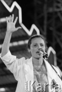 Czerwiec 1986, Zielona Góra, Polska.
Występ podczas XXII Festiwalu Piosenki Radzieckiej.
Fot. Romuald Broniarek, zbiory Ośrodka KARTA