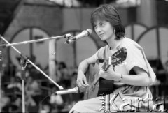 1986, Zielona Góra, Polska.
Występ solowy na XXII Festiwalu Piosenki Radzieckiej.
Fot. Romuald Broniarek, zbiory Ośrodka KARTA