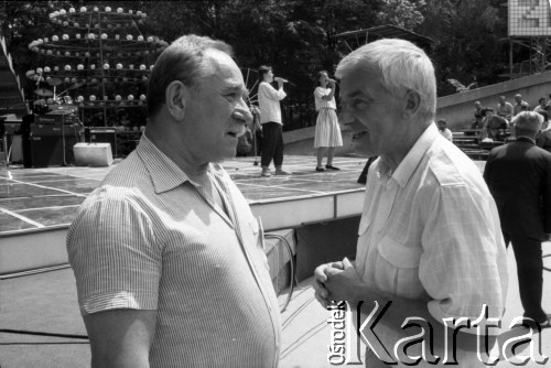 1986, Zielona Góra, Polska.
Organizatorzy XXII Festiwalu Piosenki Radzieckiej.
Fot. Romuald Broniarek, zbiory Ośrodka KARTA