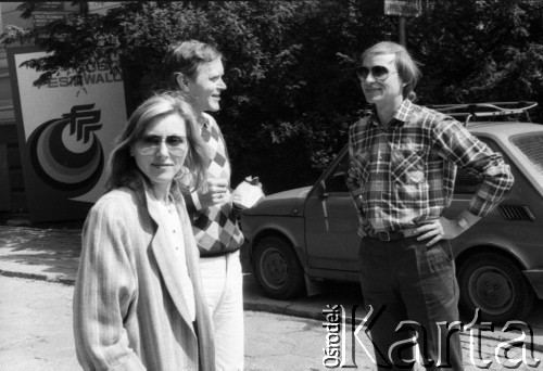 1986, Zielona Góra, Polska.
XXII Festiwal Piosenki Radzieckiej. 1. z prawej prawdopodobnie Jonasz Kofta.
Fot. Romuald Broniarek, zbiory Ośrodka KARTA